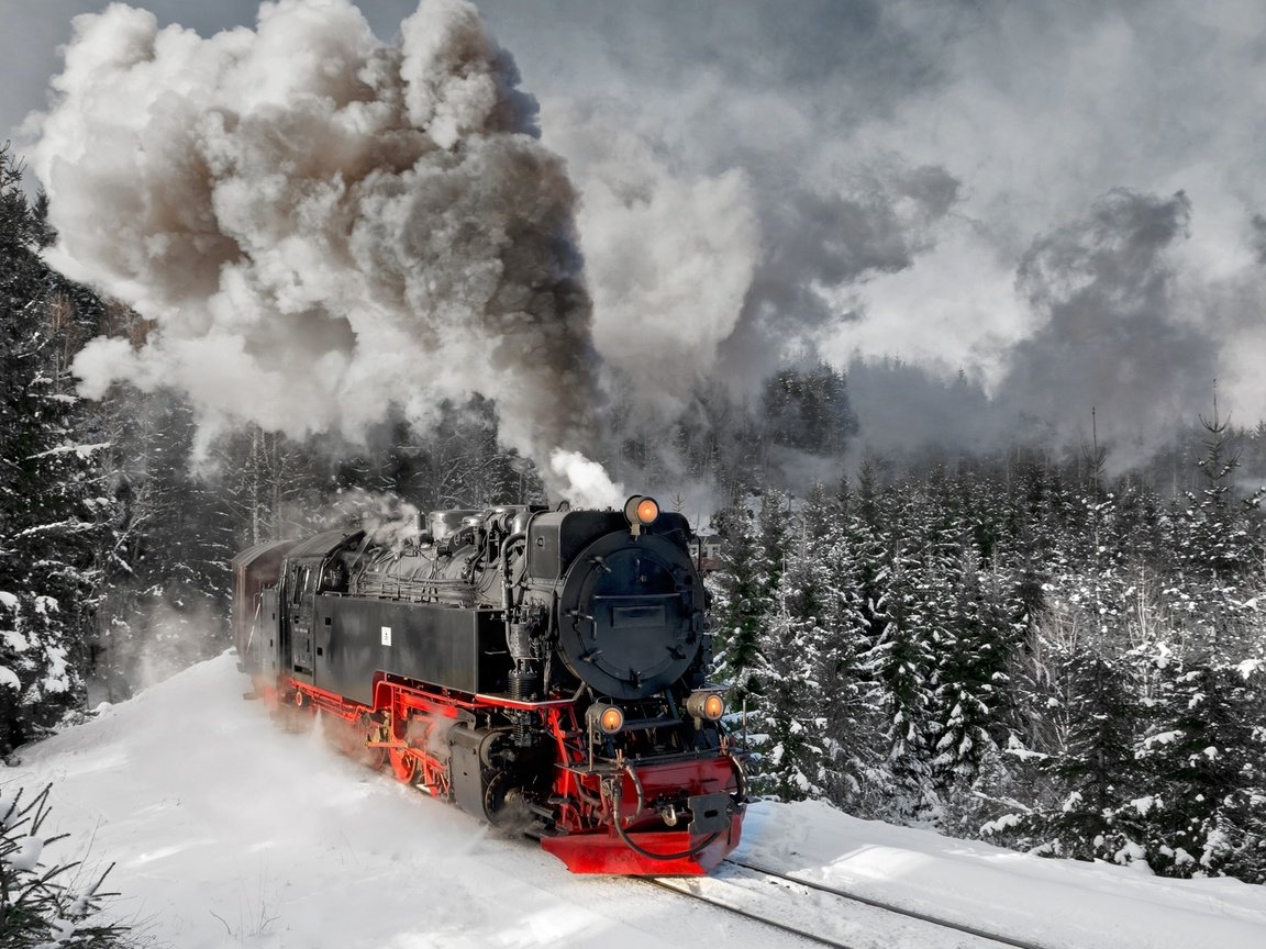 Обои горы, германия, паровоз, гарц, mountains, germany, the engine, harz разрешение 1920x1080 Загрузить