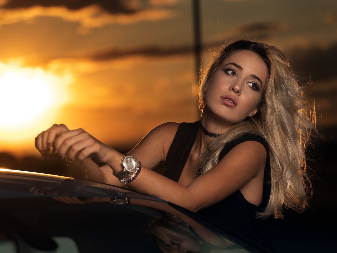 Обои закат, девушка, блондинка, взгляд, модель, волосы, лицо, daniel ceapa, sunset, girl, blonde, look, model, hair, face разрешение 2048x1365 Загрузить