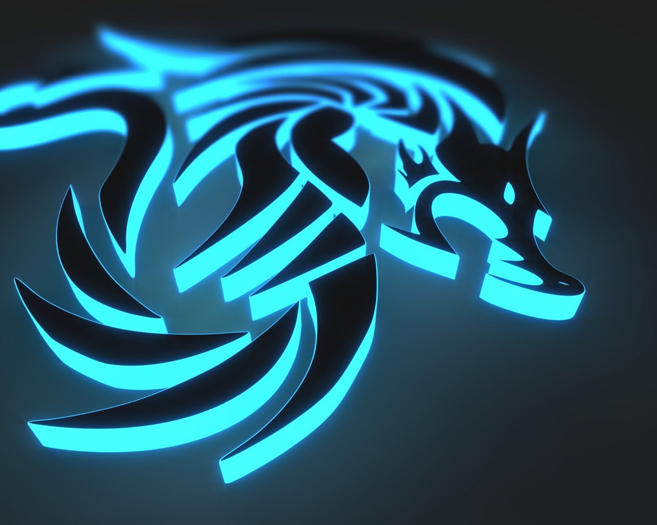 Обои неон, дракон, графика, neon, dragon, graphics разрешение 1920x1080 Загрузить