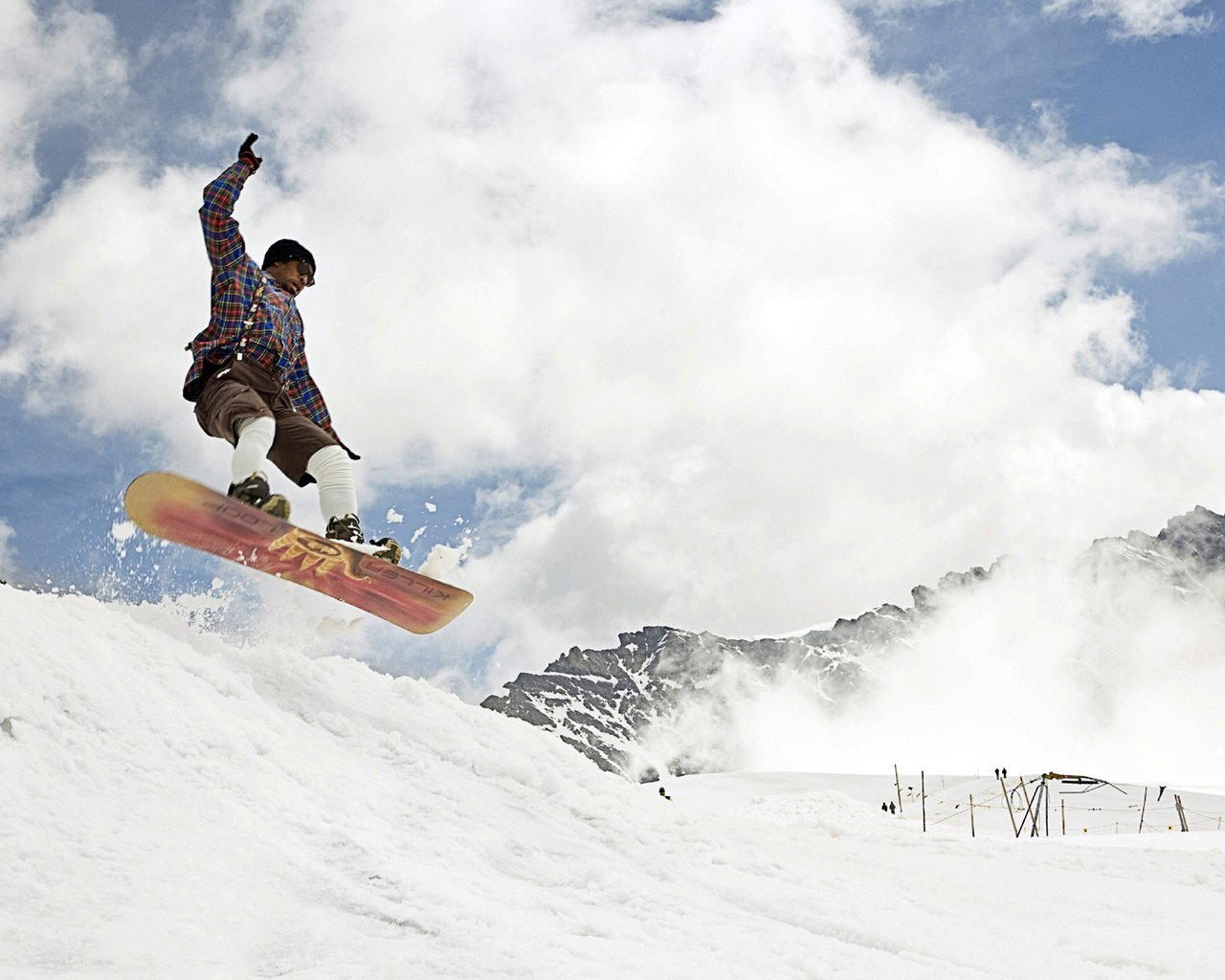 Обои снег, сноуборд, спорцмен, snow, snowboard, sportsmen разрешение 1920x1162 Загрузить