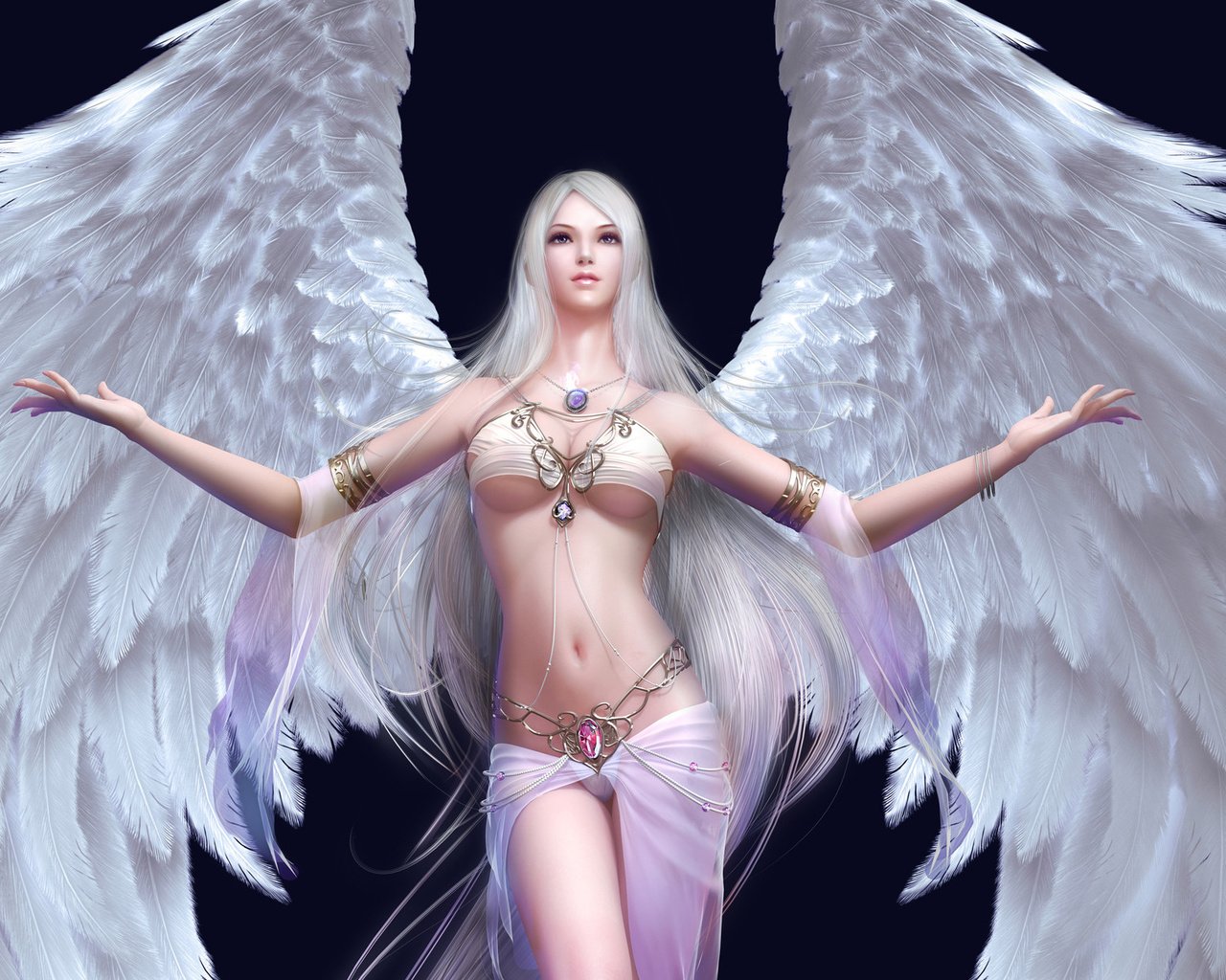 Обои арт, девушка, крылья, ангел, магия, кулон, znz, art, girl, wings, angel, magic, pendant разрешение 1920x1204 Загрузить