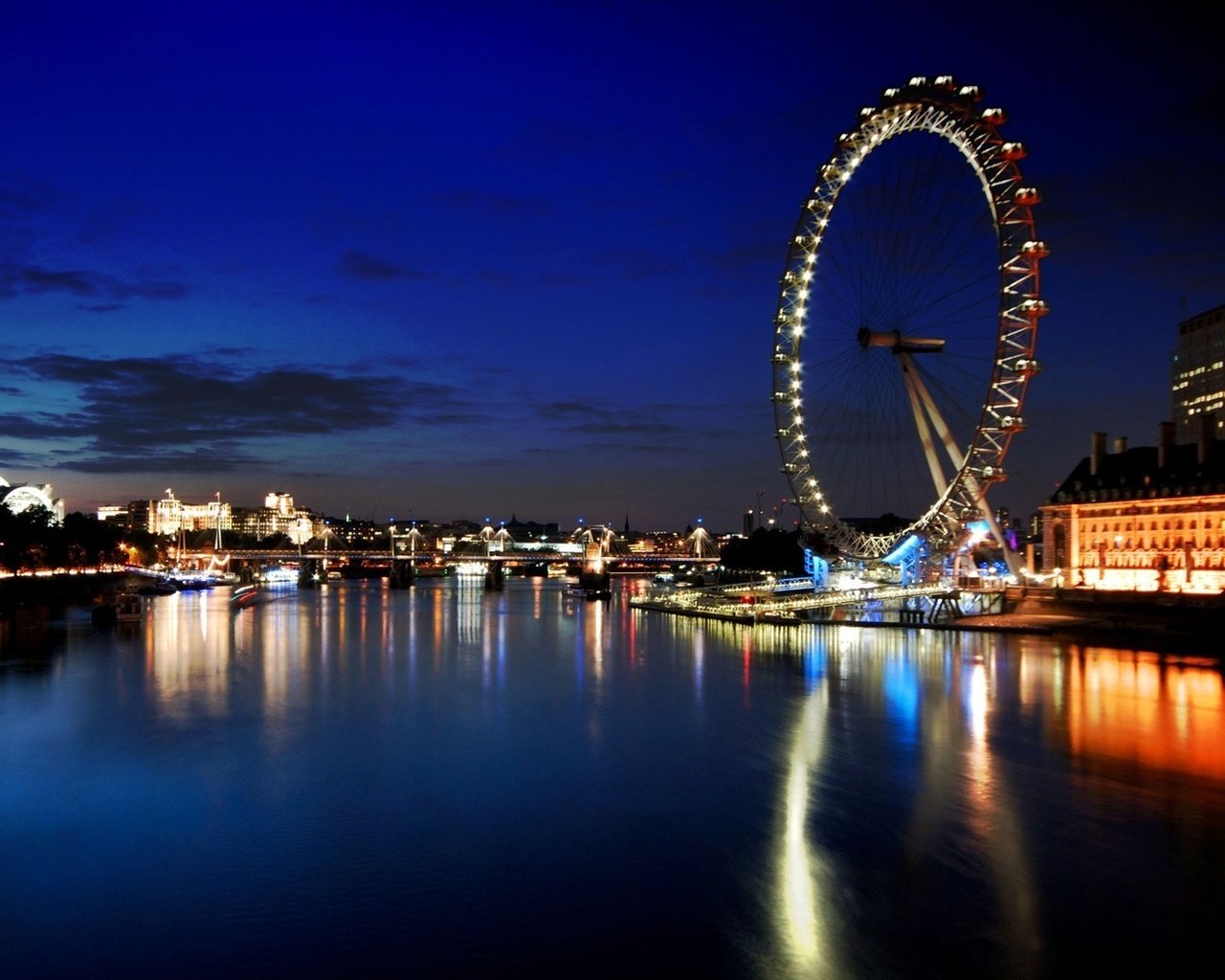 Обои лондон, колесо обозрения, достопримечательности, london, ferris wheel, attractions разрешение 1920x1080 Загрузить