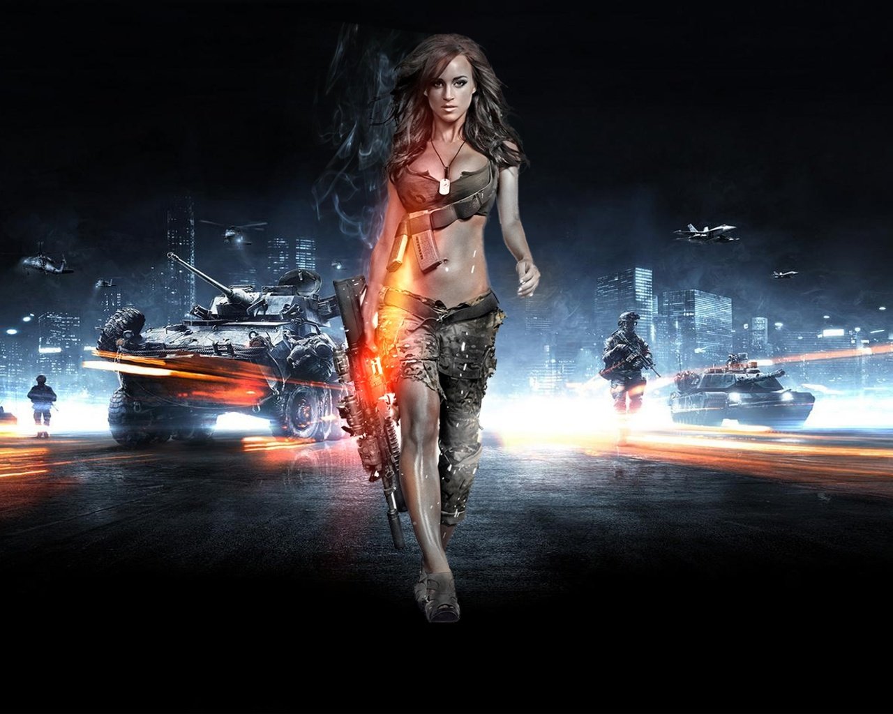 Обои battlefield 3, (девочка)., (girl). разрешение 1920x1080 Загрузить