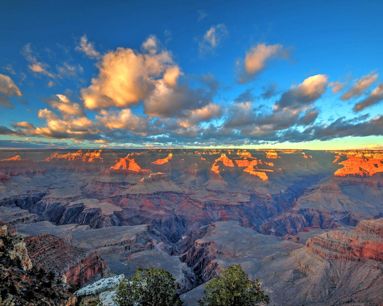 Обои горы, закат, пейзаж, сша, аризона, grand canyon national park, mountains, sunset, landscape, usa, az разрешение 2048x1361 Загрузить