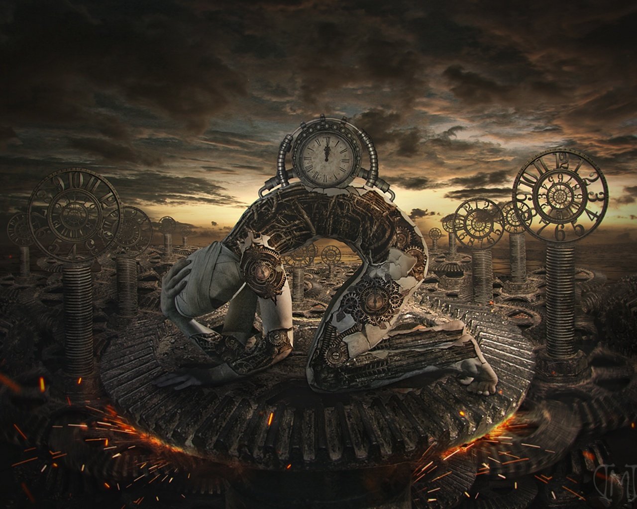 Обои время, gears of time, шестерня, time, gear разрешение 1920x1459 Загрузить