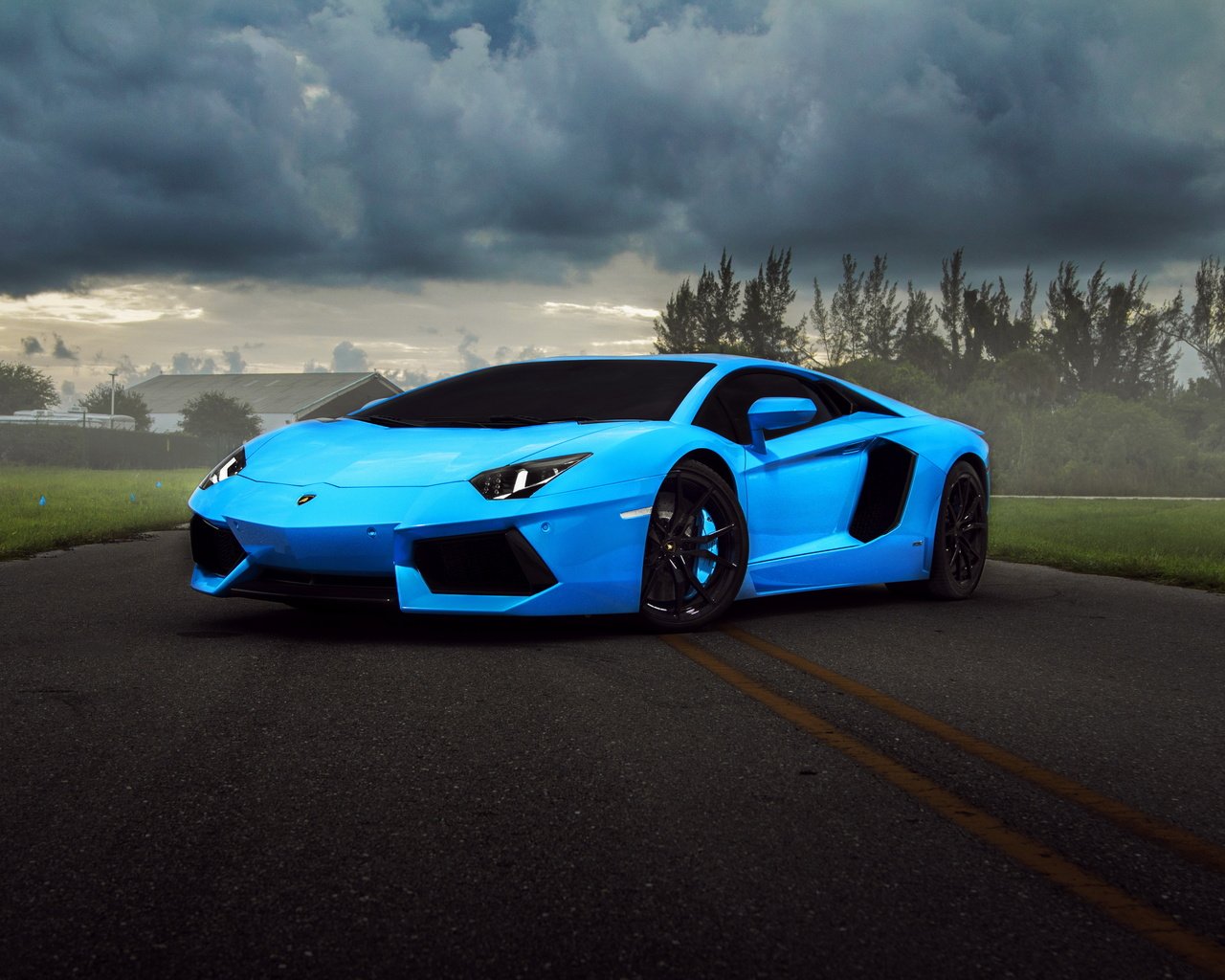 Обои синий, улица, ламборджини авентадор, blue, street, lamborghini aventador разрешение 5000x3125 Загрузить