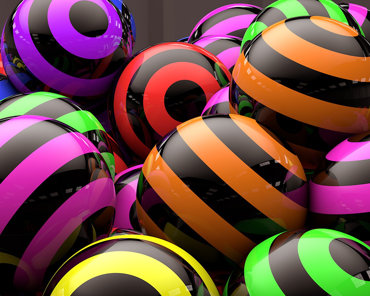 Обои полосы, разноцветные, шарики, рендеринг, 3д, strip, colorful, balls, rendering, 3d разрешение 2560x1440 Загрузить