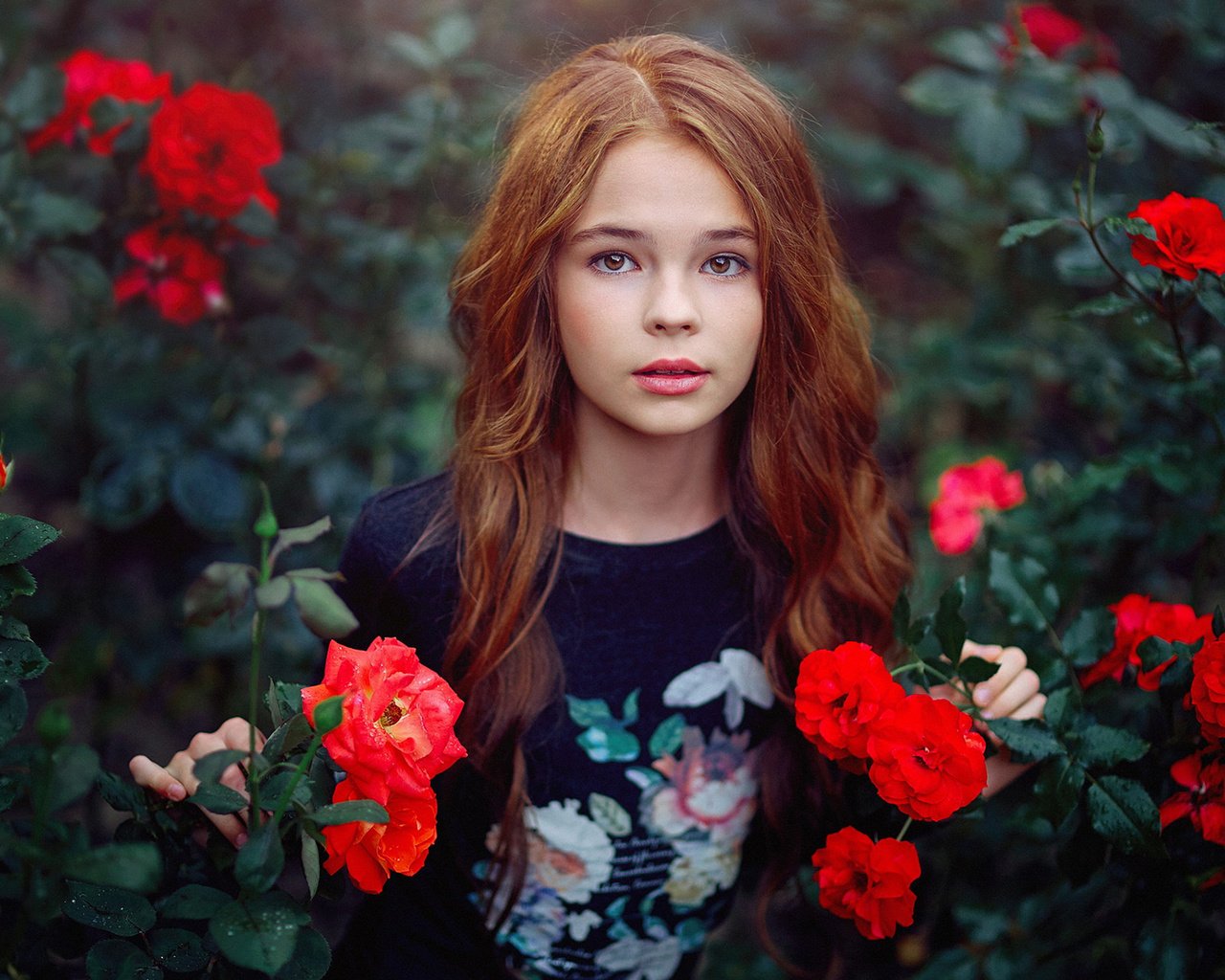 Обои цветы, девушка, настроение, розы, девочка, подросток, flowers, girl, mood, roses, teen разрешение 1920x1200 Загрузить