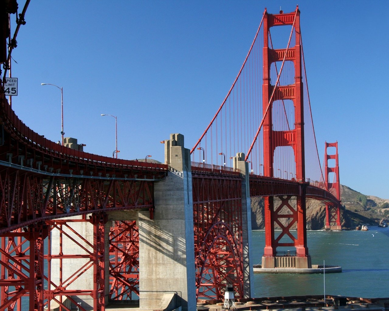 Обои мост, залив, сша, сан-франциско, опора, золотые ворота, bridge, bay, usa, san francisco, support, golden gate разрешение 2048x1331 Загрузить