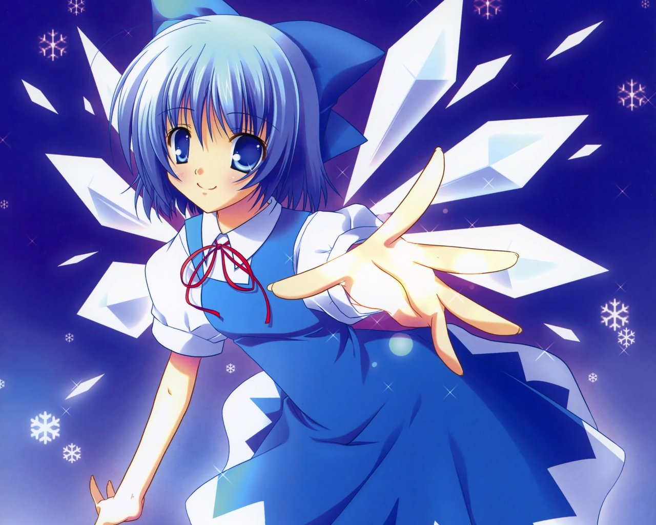 Обои смайл, cirno, голубое платье, аниме девочка, тохо, smile, blue dress, anime girl, touhou разрешение 3272x2856 Загрузить