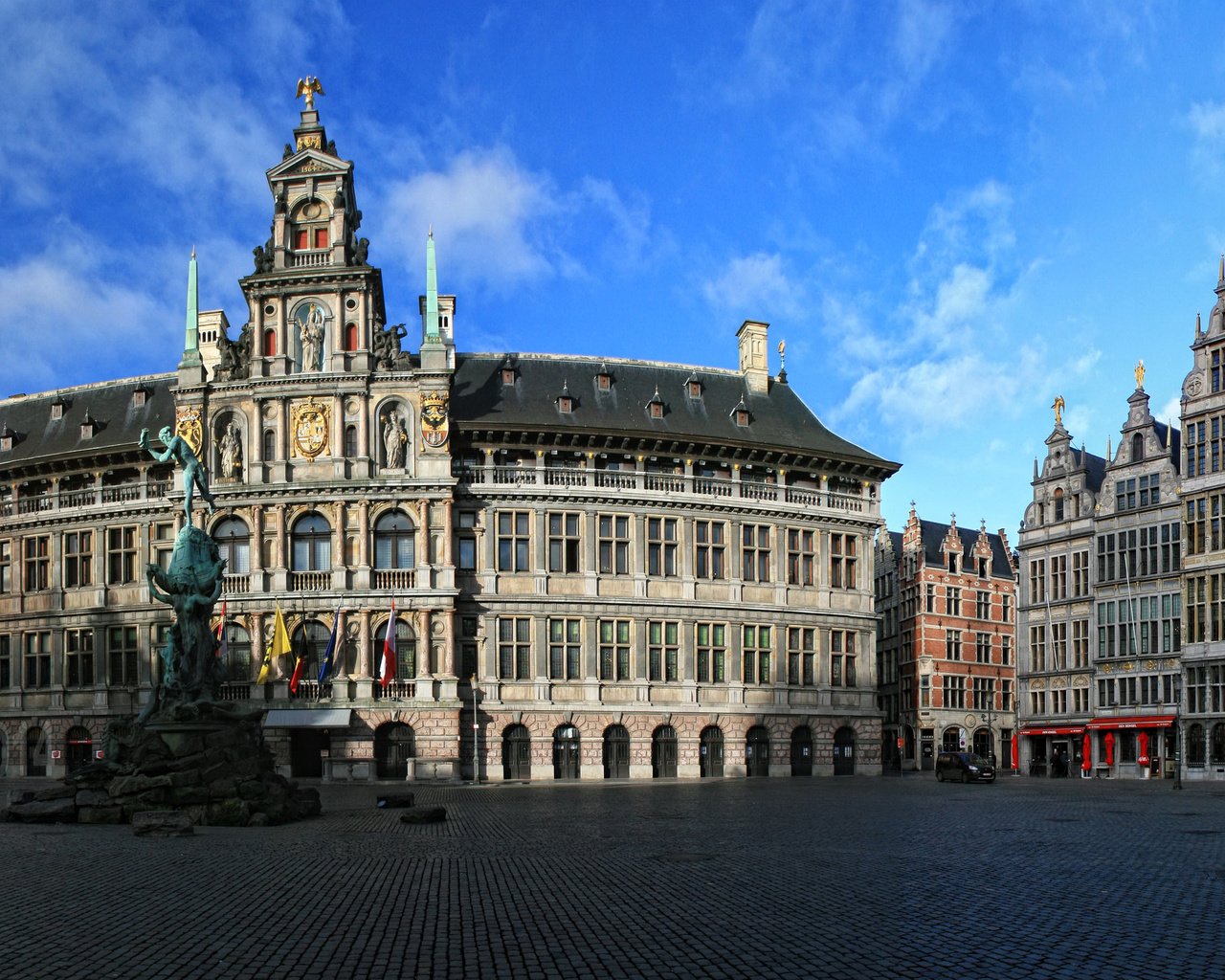 Обои город, бельгия, антверпен, the city, belgium, antwerp разрешение 3072x1728 Загрузить