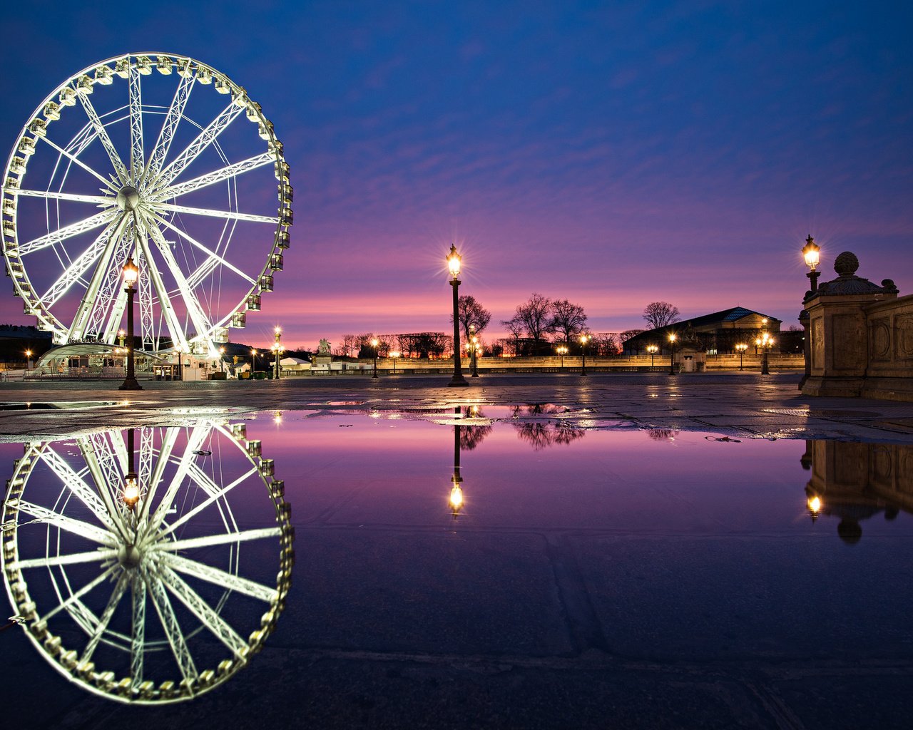 Обои вода, колесо обозрения, город, париж, франция, place de la concorde, fontaine des fleuves, water, ferris wheel, the city, paris, france разрешение 2048x1367 Загрузить