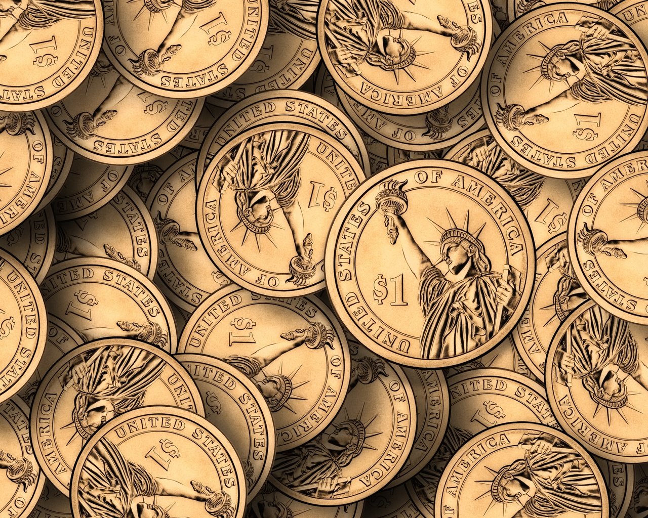 Обои деньги, золото, статуя свободы, монеты, money, gold, the statue of liberty, coins разрешение 4961x3508 Загрузить