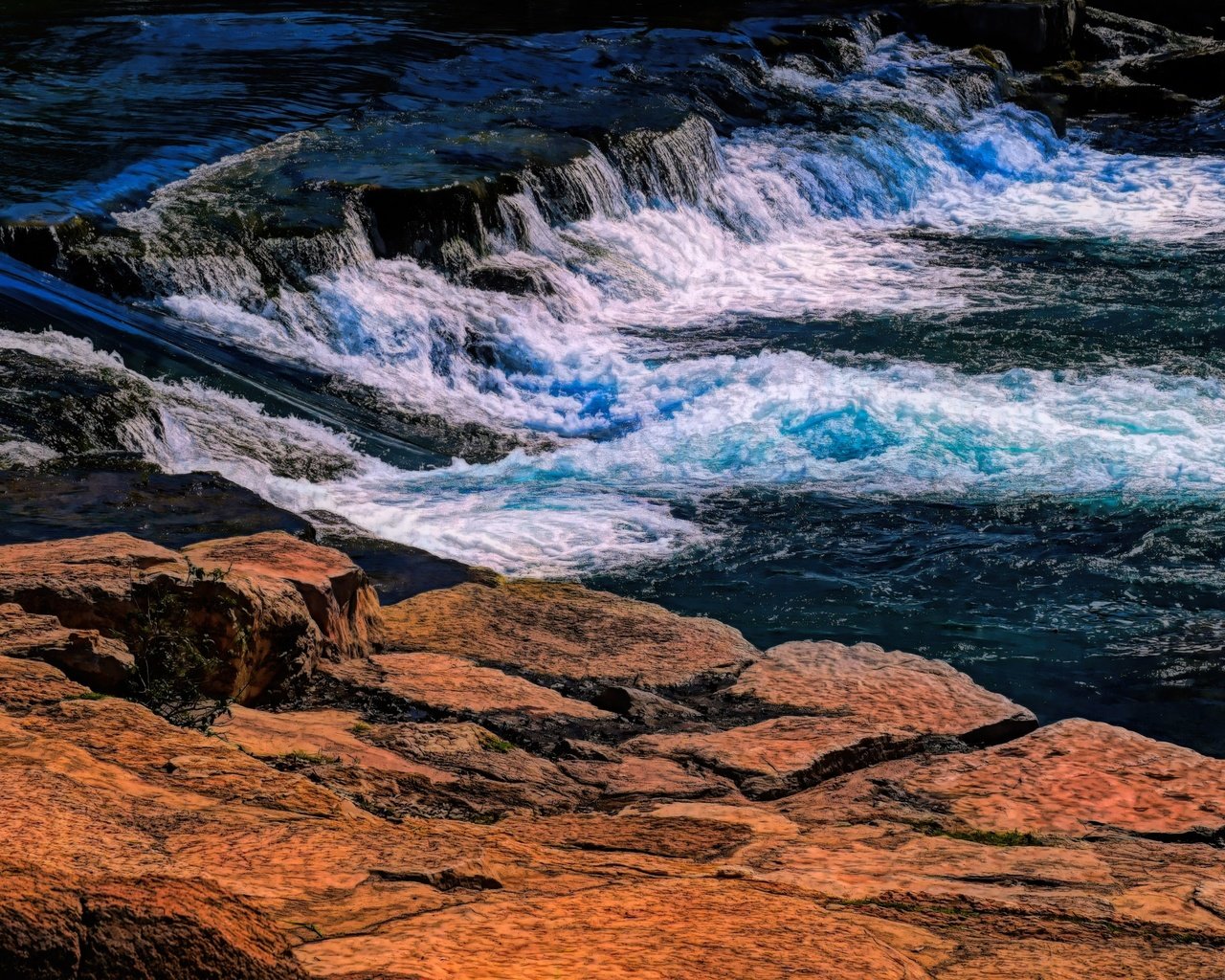 Обои река, скалы, поток, river, rocks, stream разрешение 3840x2160 Загрузить