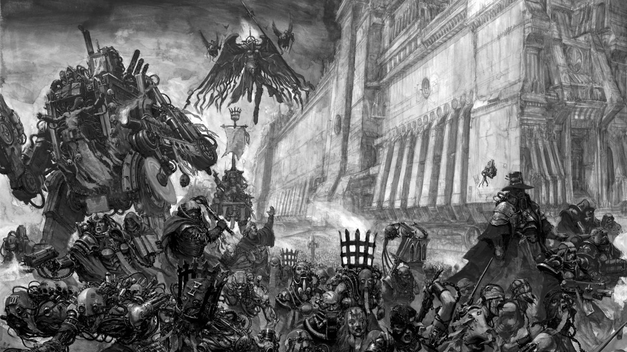 Обои охотники, warhammer 40k, охота, karl kopinski, сёстры, на ведем, инквизиция, adeptus soritas, битвы, hunters, hunting, sisters, on store, the inquisition, battle разрешение 2362x1637 Загрузить