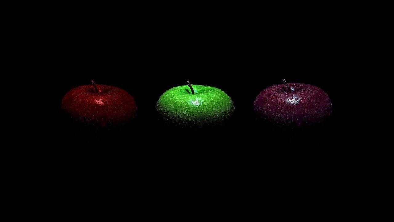 Обои яблоки, черный, apples, black разрешение 1920x1200 Загрузить