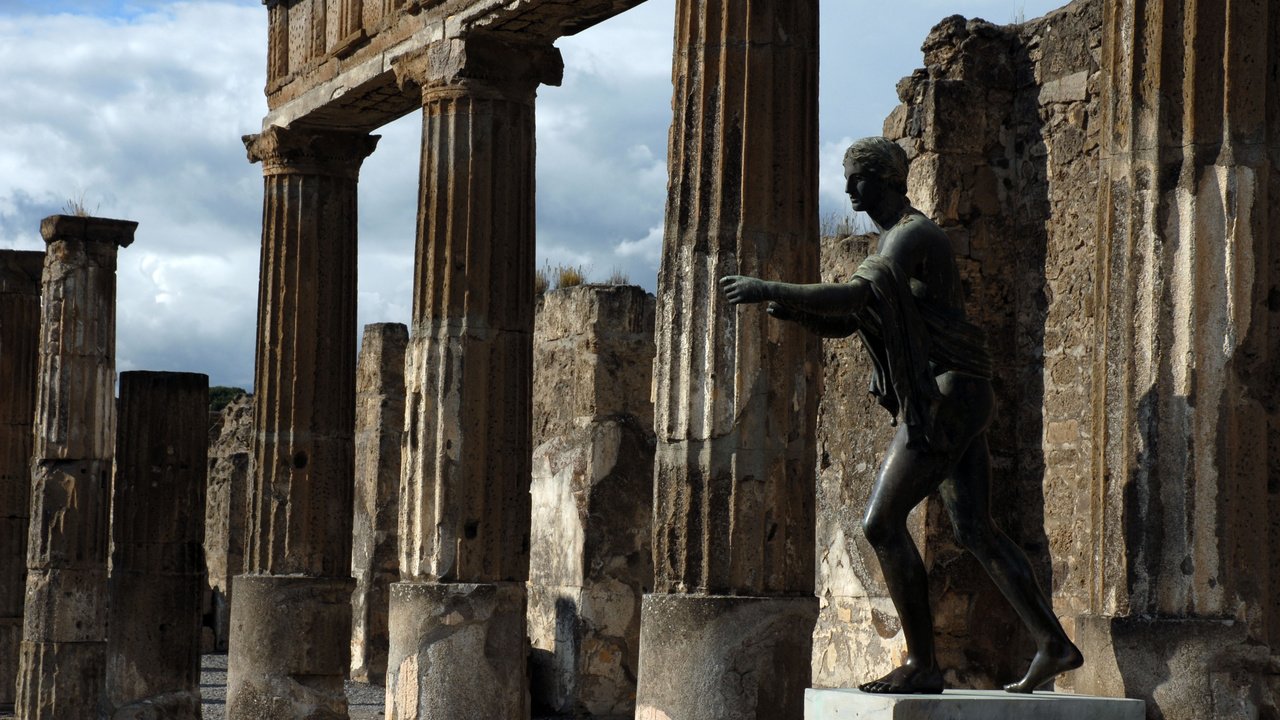 Обои италия, колонны, italiya, помпеи, мертвый город, italy, columns, pompeii, dead city разрешение 3872x2592 Загрузить