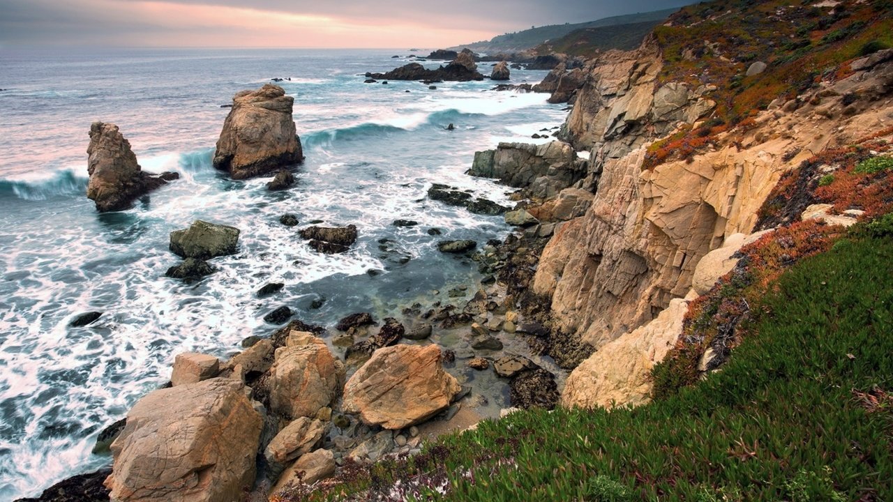 Обои скалы, камни, берег, пейзаж, море, rocks, stones, shore, landscape, sea разрешение 1920x1200 Загрузить