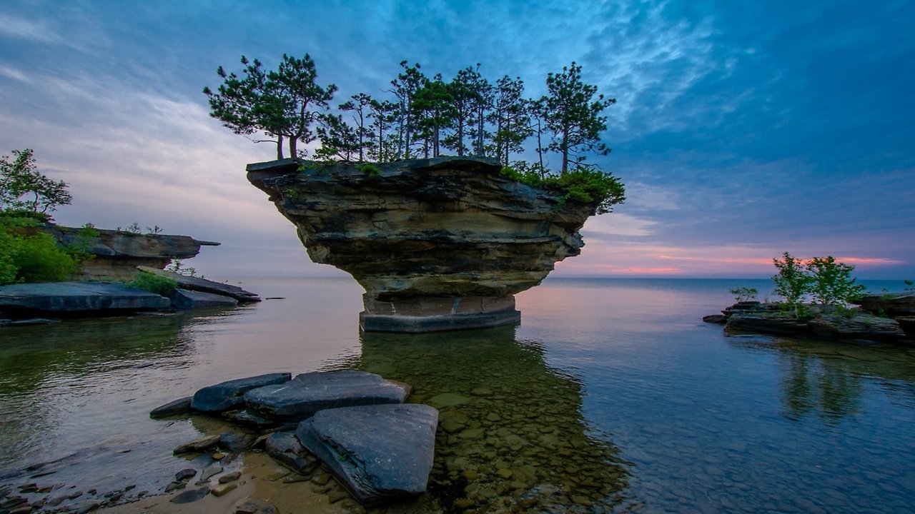 Обои остров на озере гурон, the island on lake huron разрешение 1920x1080 Загрузить