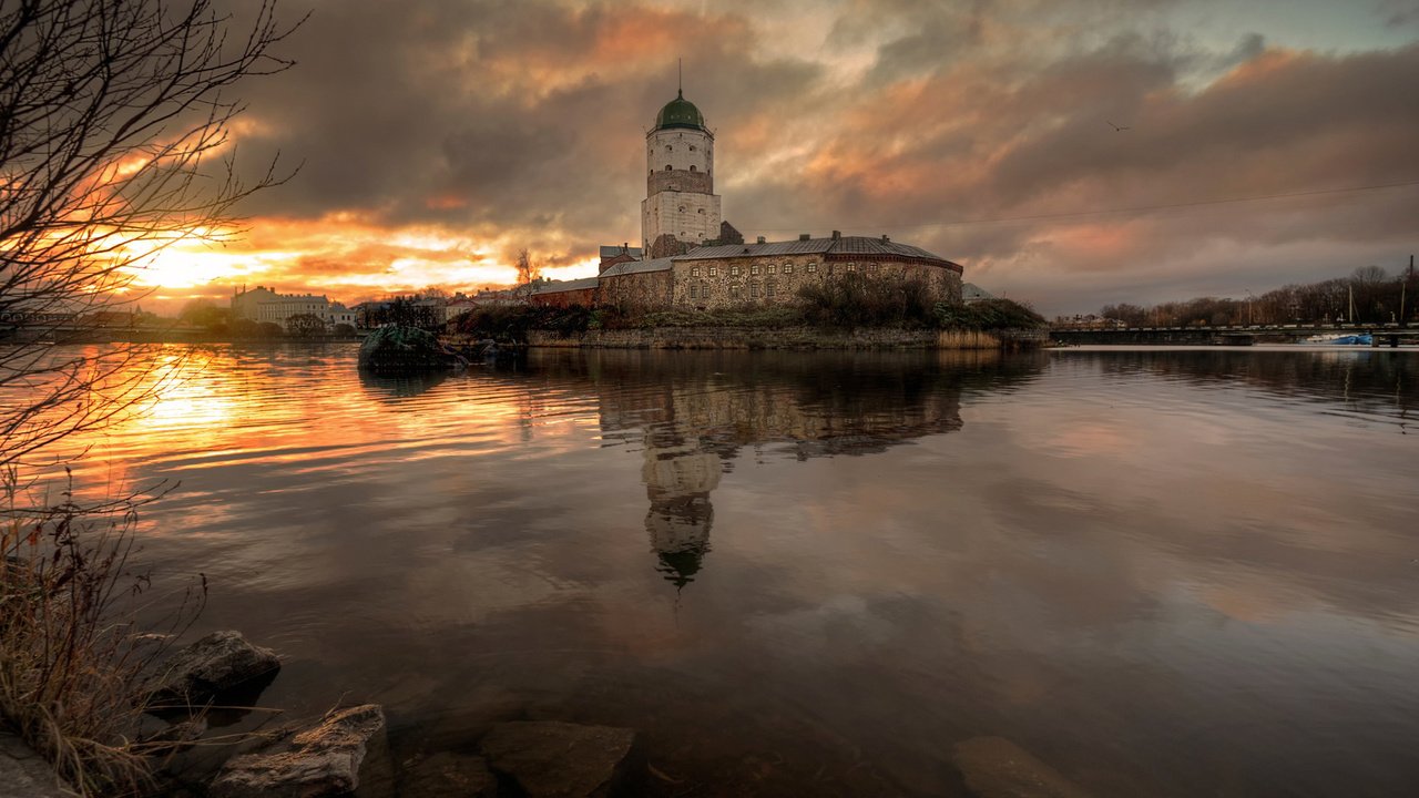 Обои осень, россия, выборг, выборгский замок, autumn, russia, vyborg разрешение 1920x1200 Загрузить