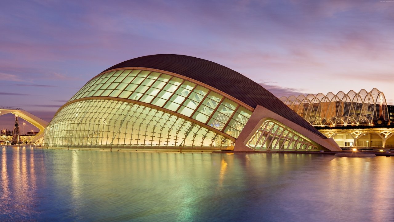 Обои город, валенсия, путешествия, city of arts and sciences, планетарий, архитектура, valencian, здание, испания, туризм, путешествие, музей, the city, valencia, travel, planetarium, architecture, the building, spain, tourism, journey, museum разрешение 5808x3227 Загрузить