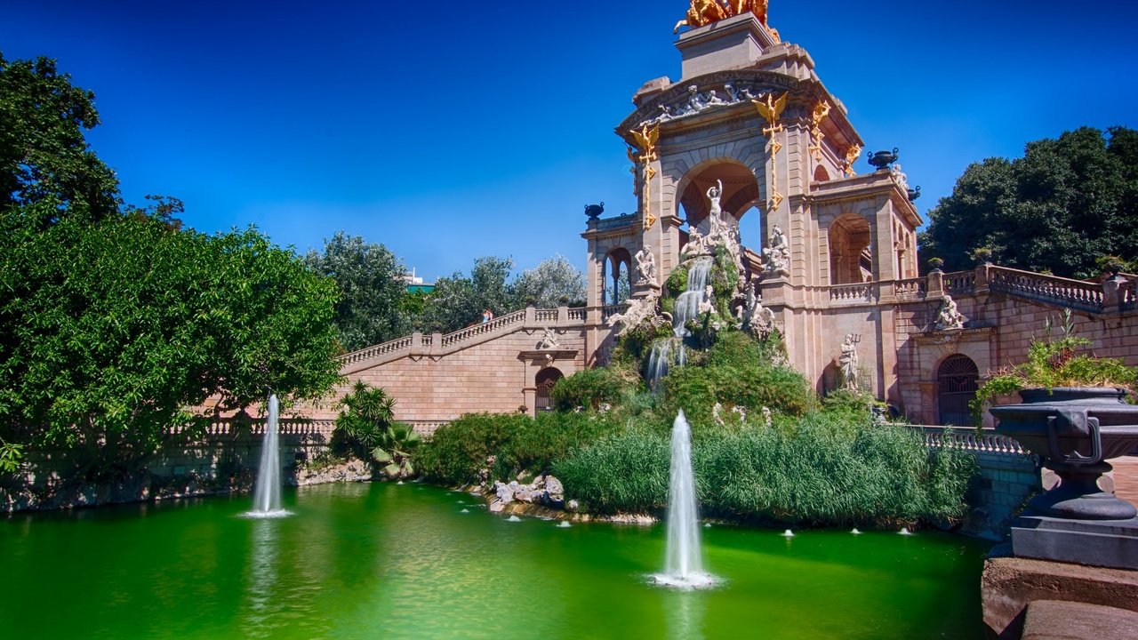 Обои вода, мост, фонтан, испания, барселона, water, bridge, fountain, spain, barcelona разрешение 2048x1365 Загрузить