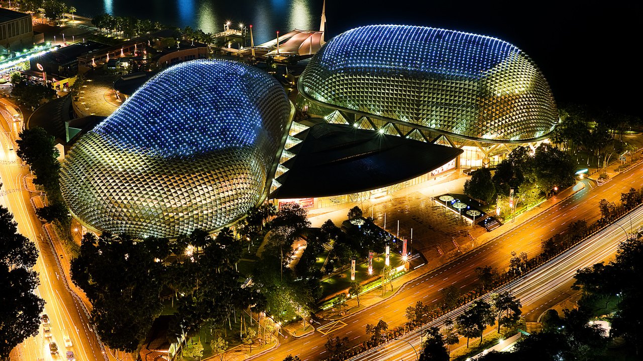 Обои здание, театр, сингапур, эспланада, esplanade theatres, the building, theatre, singapore разрешение 2000x1221 Загрузить