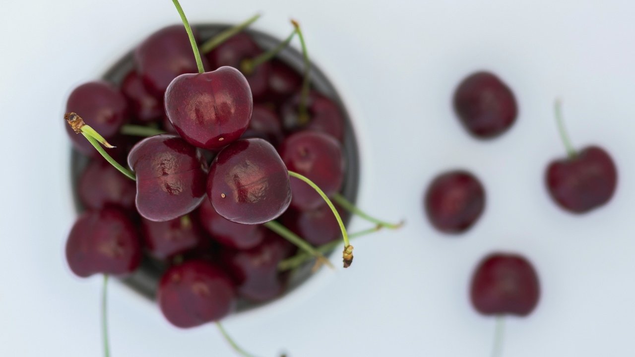 Обои макро, черешня, ягоды, вишня, вишни, macro, cherry, berries разрешение 2048x1419 Загрузить