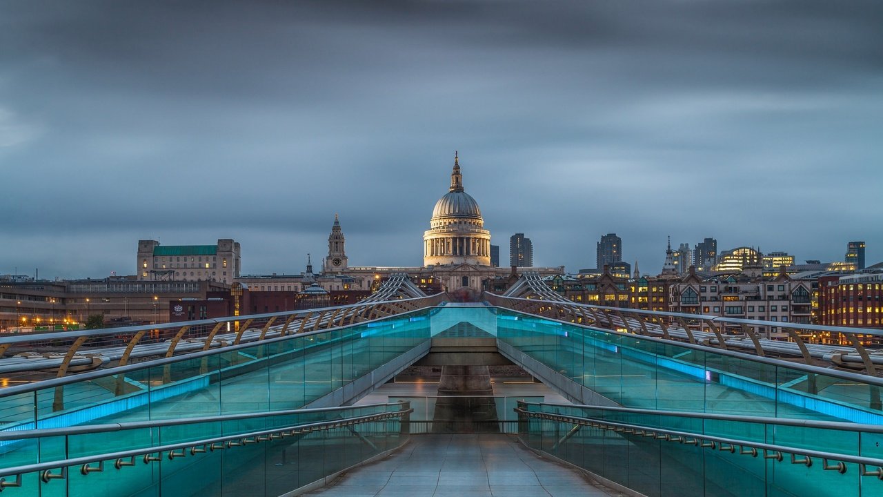 Обои мост, лондон, англия, мост тысячелетия, мост миллениум, bridge, london, england, millennium bridge, millenium bridge разрешение 2048x1365 Загрузить