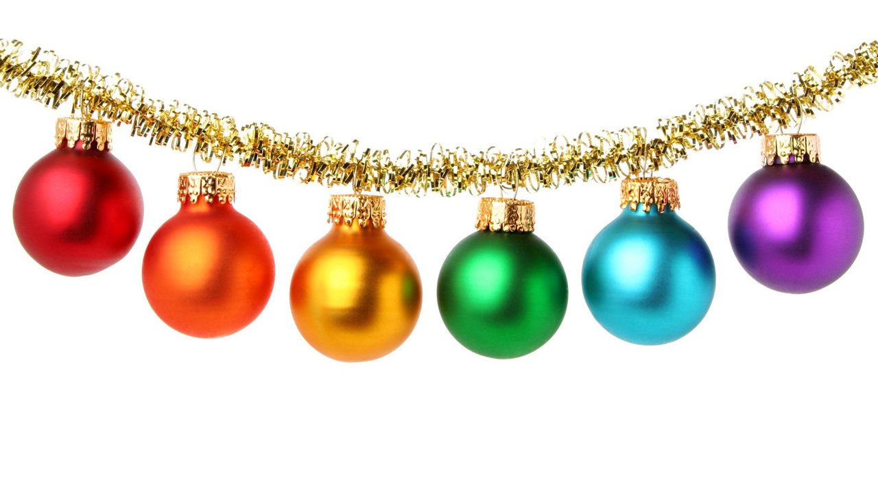 Обои шары, шарики, белый фон, рождество, мишура, balls, white background, christmas, tinsel разрешение 2560x1600 Загрузить