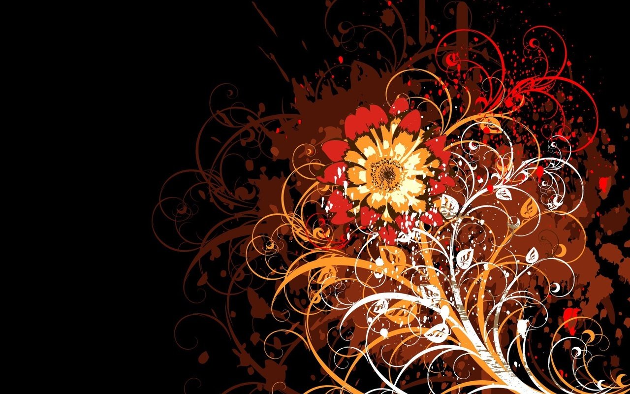 Обои вектор, цветок, узор, vector, flower, pattern разрешение 1920x1200 Загрузить