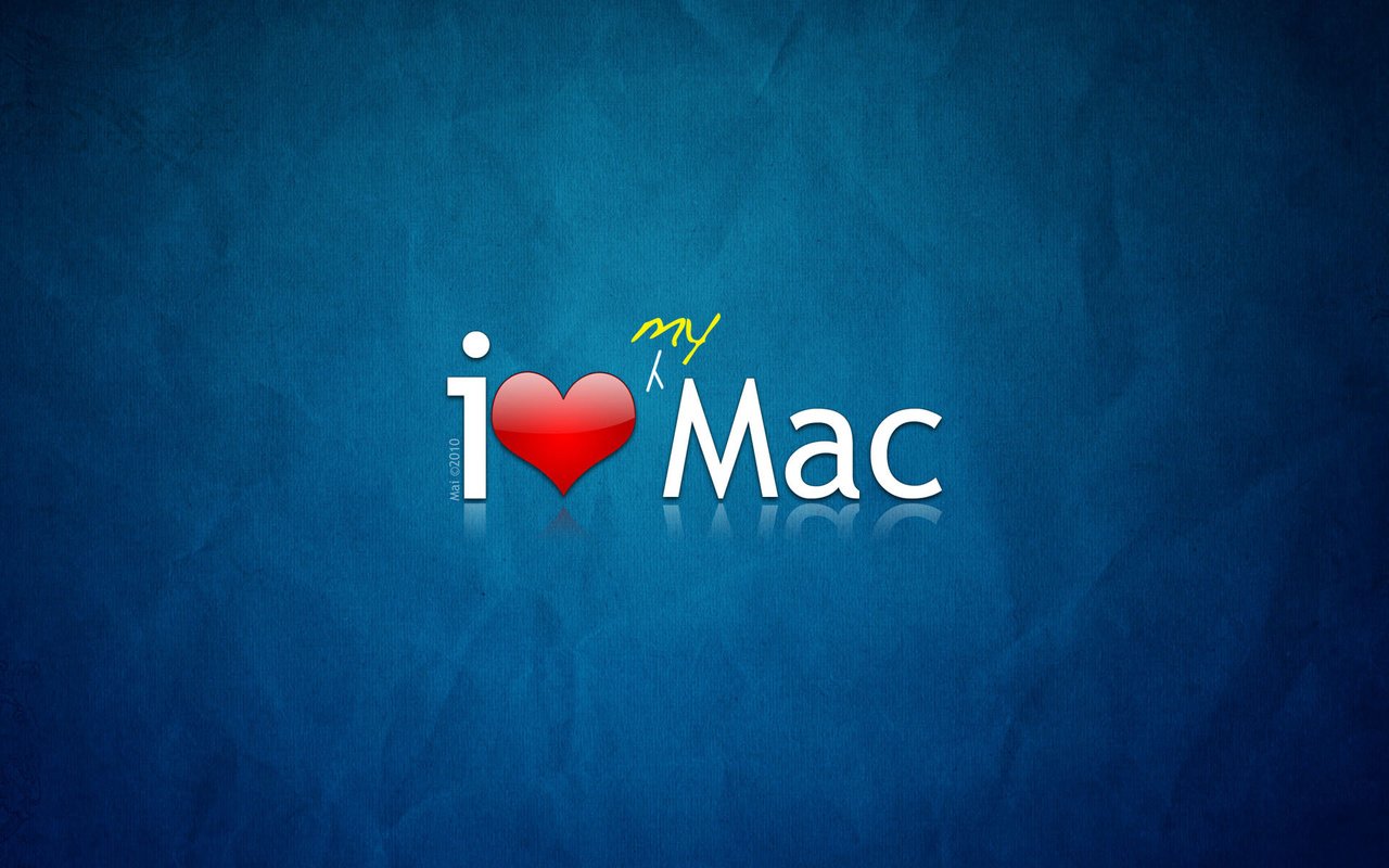 Обои i love mac разрешение 1920x1200 Загрузить