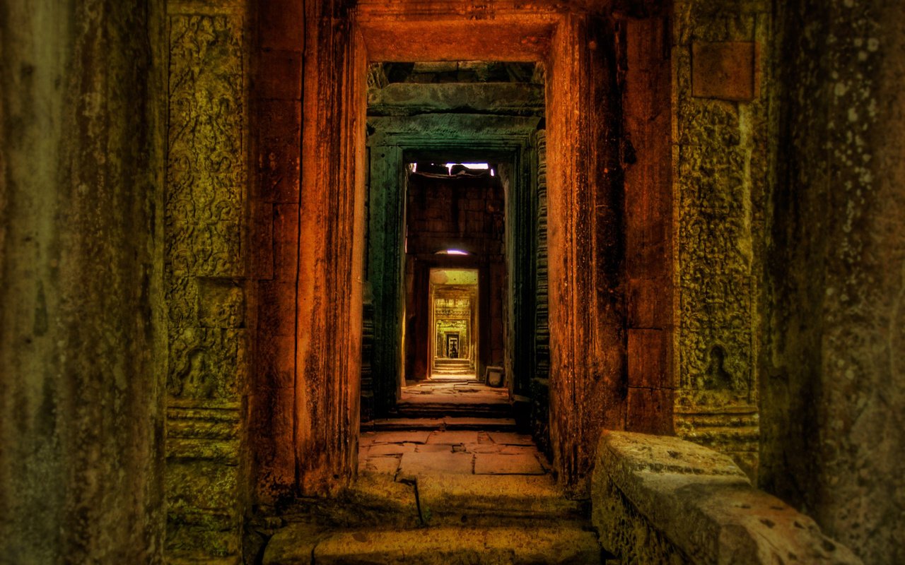 Обои фон, камень, коридор, background, stone, corridor разрешение 2560x1600 Загрузить