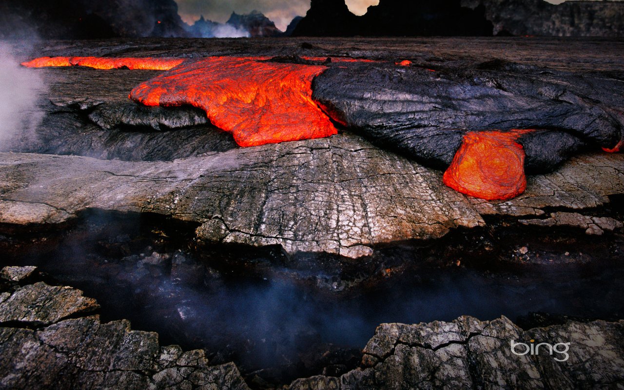 Обои природа, лава, гавайи, nature, lava, hawaii разрешение 1920x1080 Загрузить