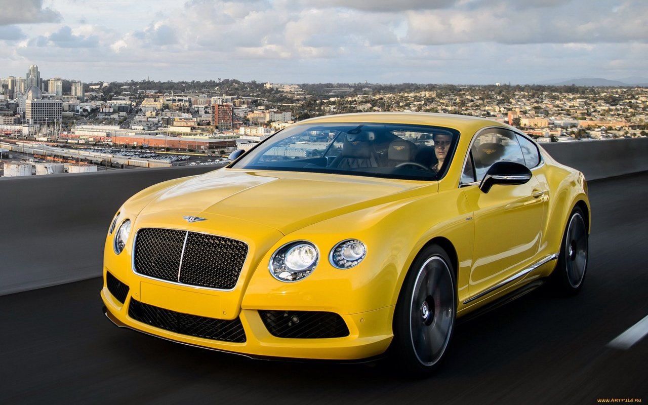 Обои дорога, желтый, бентли, road, yellow, bentley разрешение 1920x1200 Загрузить