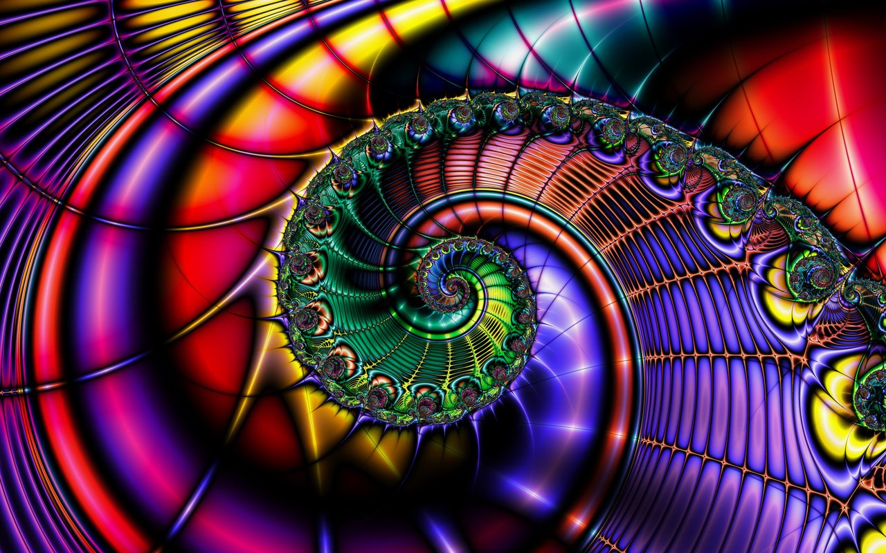 Обои узор, цвет, спираль, фрактал, pattern, color, spiral, fractal разрешение 3200x2400 Загрузить