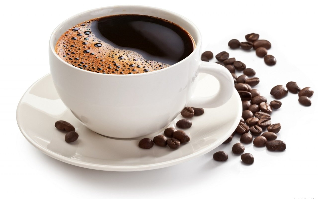 Обои зерна, кофе, белый фон, чашка, grain, coffee, white background, cup разрешение 1920x1255 Загрузить