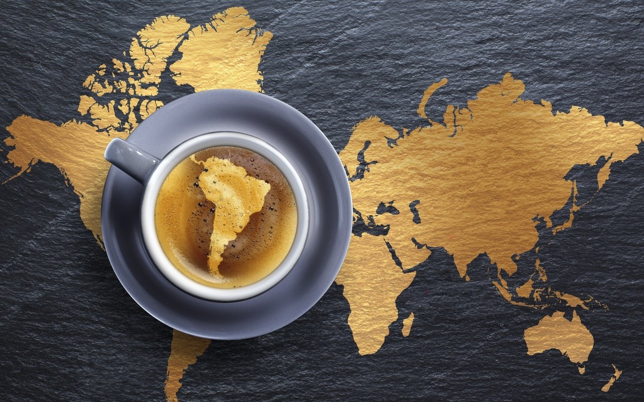 Обои кофе, карта, чашка, coffee, map, cup разрешение 2560x1600 Загрузить