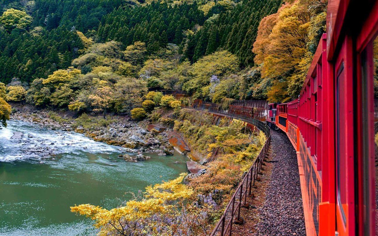 Обои япония, киото, поезд, japan, kyoto, train разрешение 1920x1080 Загрузить