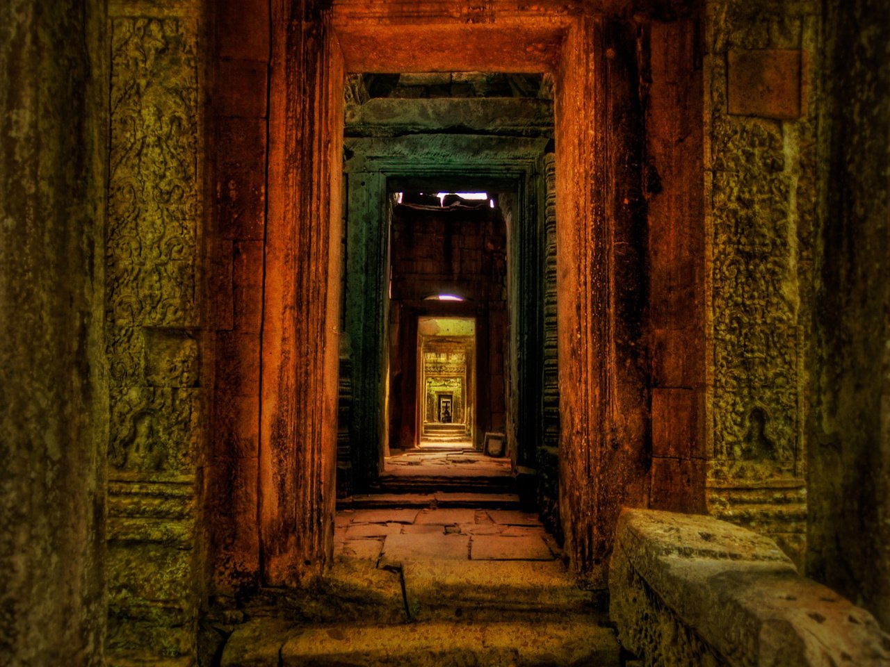 Обои фон, камень, коридор, background, stone, corridor разрешение 2560x1600 Загрузить