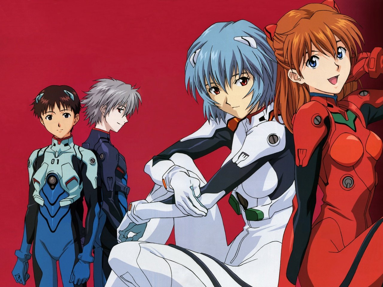 Обои neon genesis evangelion, ayanami rei, красные глаза, голубые волосы, bodysuit, ikari shinji, nagisa kaworu, soryu asuka langley, красные волосы, глаза голубые, red eyes, blue hair, nagisa below usability, red hair, blue eyes разрешение 3529x2515 Загрузить