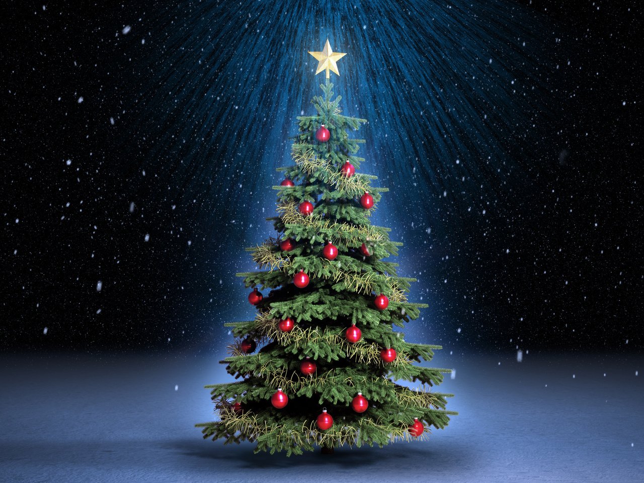 Обои снег, новый год, елка, шары, зима, волшебство, звезда, ель, snow, new year, tree, balls, winter, magic, star, spruce разрешение 3554x2700 Загрузить