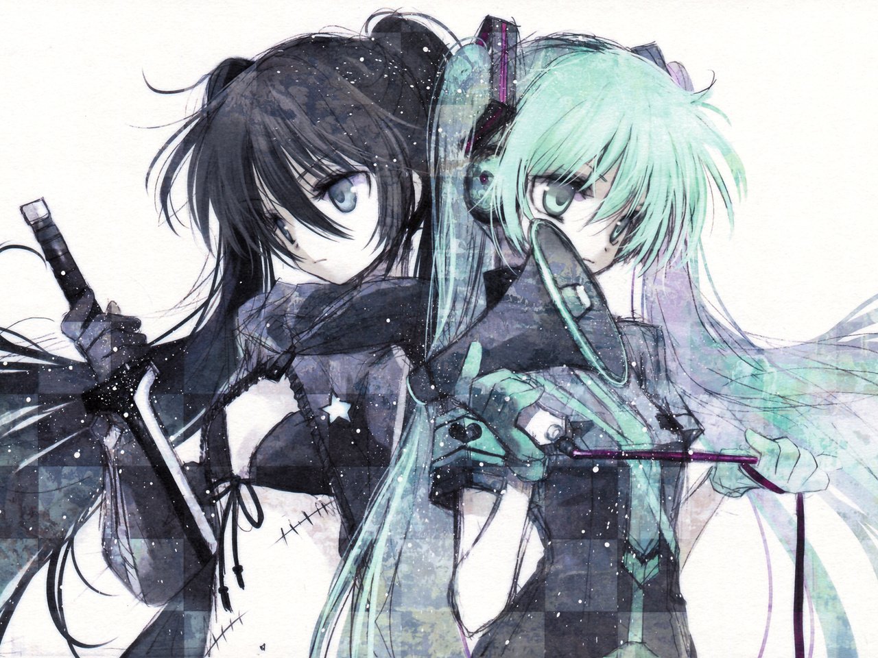 Обои девушка, аниме, black rock shooter, kartinka, syuzhet, yepizod, рисоунок, girl, anime, risunok разрешение 2000x1369 Загрузить