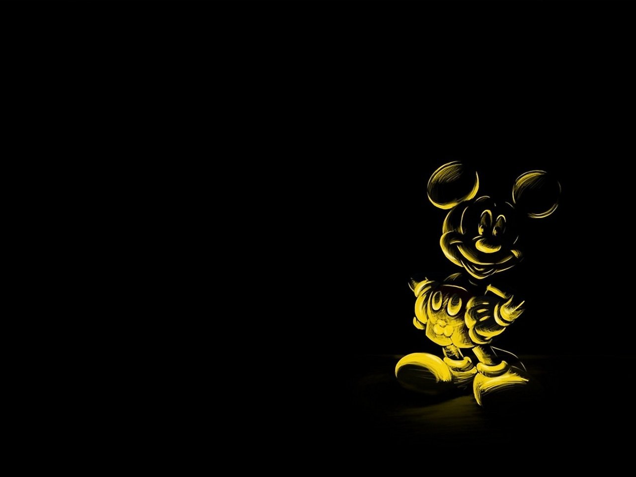 Обои мики маус во тьме, mickey mouse in the darkness разрешение 2560x1440 Загрузить