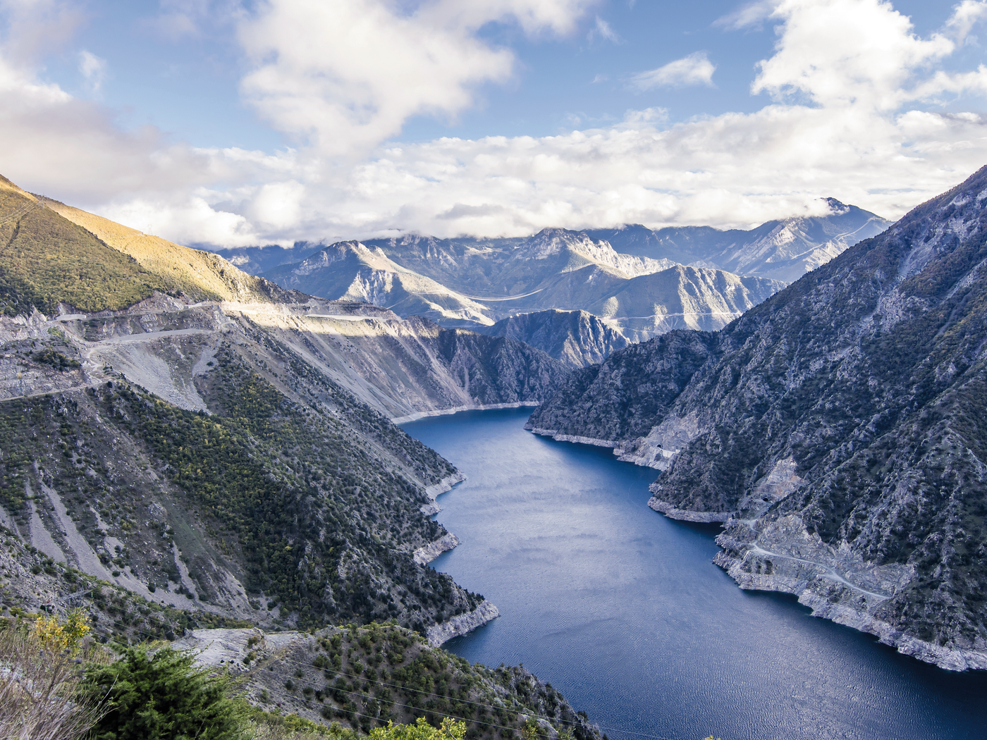Обои озеро, горы, природа, фьорд, lake, mountains, nature, the fjord разрешение 3840x2400 Загрузить
