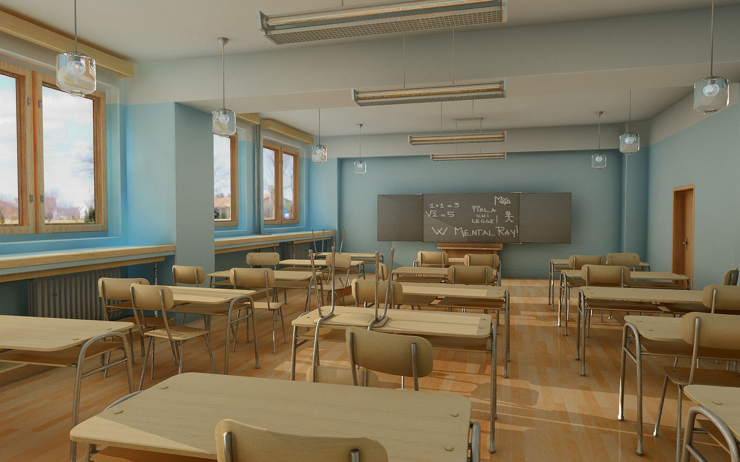 Обои доска, помещение, школа.парты, стулья, настольгия, board, the room, school.desks, chairs, the controls разрешение 2048x1536 Загрузить