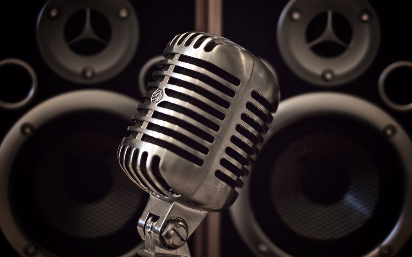 Обои микрофон, музыка, динамики, звук, акустика, microphone, music, dynamics, sound, acoustics разрешение 1920x1200 Загрузить