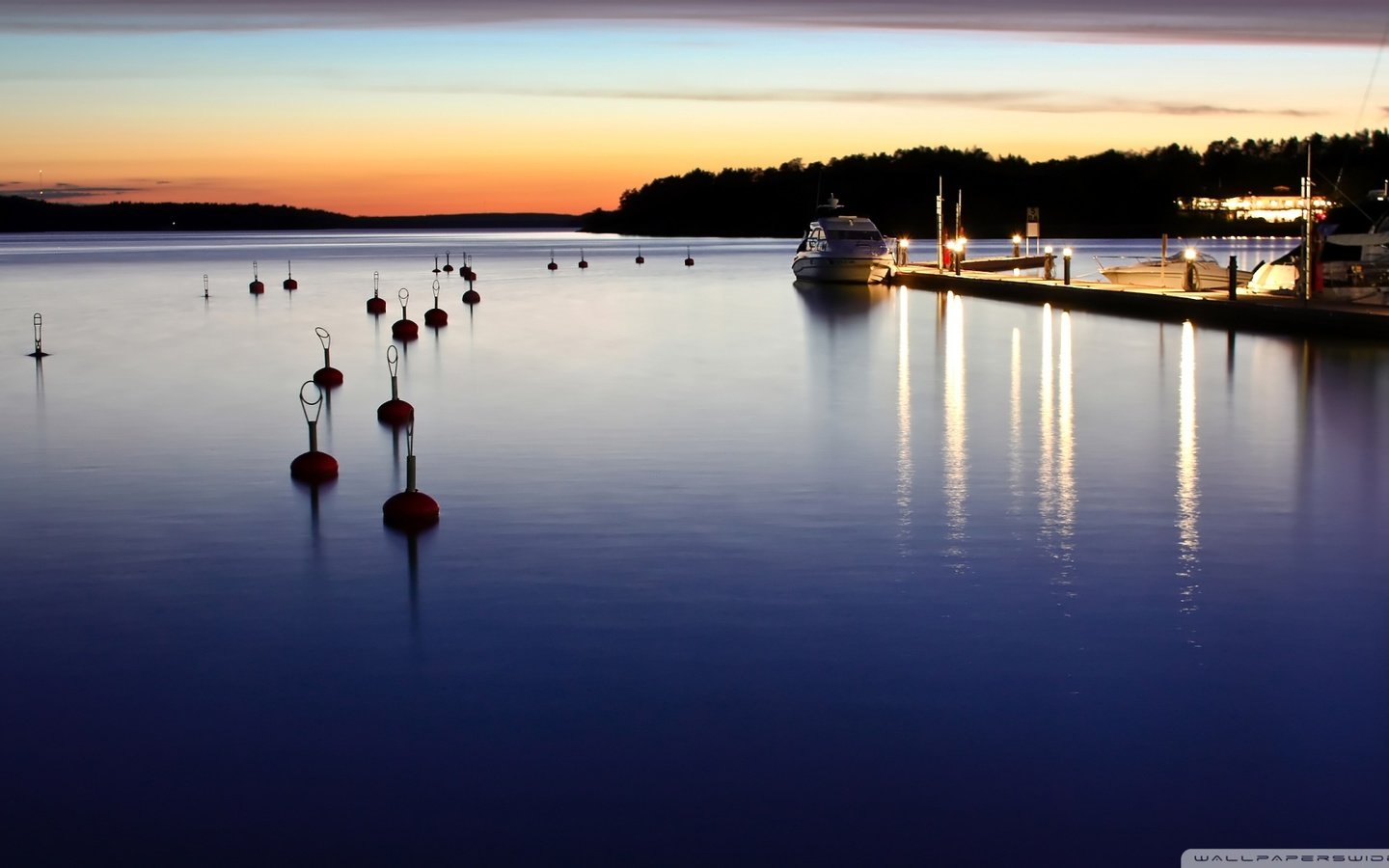 Обои вечер, море, яхта, пристань, катер, the evening, sea, yacht, marina, boat разрешение 1920x1080 Загрузить