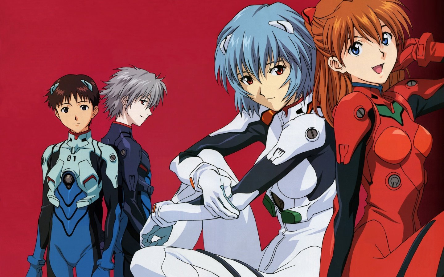 Обои neon genesis evangelion, ayanami rei, красные глаза, голубые волосы, bodysuit, ikari shinji, nagisa kaworu, soryu asuka langley, красные волосы, глаза голубые, red eyes, blue hair, nagisa below usability, red hair, blue eyes разрешение 3529x2515 Загрузить