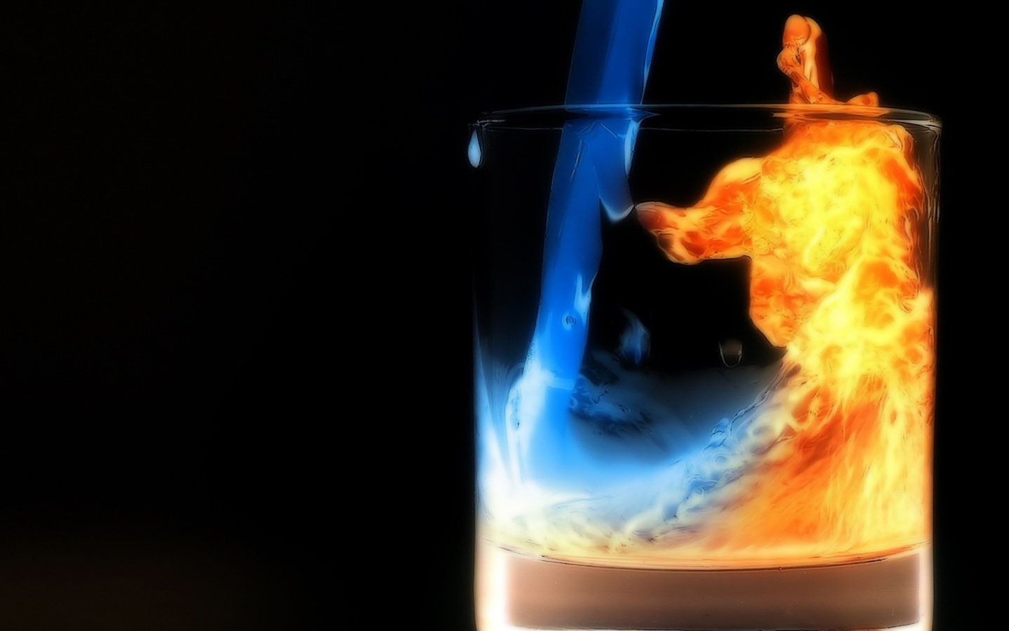 Обои вода, огонь, стакан, water, fire, glass разрешение 1920x1080 Загрузить